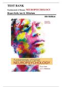 Test Bank for Fundamentals of Human Neuropsychology&comma; 8th Edition&comma; Bryan Kolb&comma; Ian Q&period; Whishaw