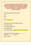 CVS 204 FINAL EXAM LATEST 2025&sol; 2026 ACTUAL  EXAM WITH COMPLETE QUESTIONS AND CORRECT  DETAILED ANSWERS &lpar;100&percnt; VERIFIED ANSWERS&rpar;  &vert;ALREADY GRADED A&plus;&vert; &vert;&vert;VERIFIED EXAM&excl;&excl;&excl;&vert;&vert;  &vert;&vert;LATEST EXAM&excl;&excl;&excl;&vert;&vert; 