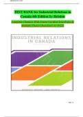 Test Bank For Industrial Relations in Canada Paperback &ndash; January 1&comma; 2020 by 9780176891701&vert;&vert;ISBN&colon;9780176891701