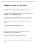Phlebotomy Exam 2 Study Guide Practice Questions And Correct Detailed Answers&period;