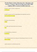 Florida Hunter Safety Education Test &vert; Questions and Answers &vert; Grade A&vert; 100 out of 100 &vert;Latest 2025&sol; 2026  Update&vert; 100&percnt; Correct &lpar;Verified Answers&rpar;
