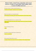 Hunter Safety Actual Exam &vert; Questions and correct  Answers &vert; Grade A&vert; Latest 2025&sol; 2026 Update&vert; 100&percnt;  Correct &lpar;Verified Answers&rpar;