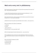 Med-certs every test in phlebotomy exam written with accurate answers solutions guaranteed&period;