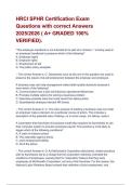 HRCI SPHR Certification Exam Questions with correct Answers 2025&sol;2026 &lpar; A&plus; GRADED 100&percnt; VERIFIED&rpar;&period;