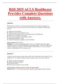 RQI 2025 ACLS Healthcare Provider Complete Questions with Answers&period;