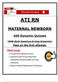 2023 ATI RN Maternal Newborn Proctored &ndash; 450 Dynamic Quizzes &lpar;NGN-Style&rpar; with Rationales