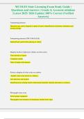 MCOLES State Licensing Exam Study Guide &vert;  Questions and Answers &vert; Grade A&vert; Accurate solutions &vert;Latest 2025&sol; 2026 Update&vert; 100&percnt; Correct &lpar;Verified  Answers&rpar;
