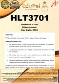 HLT3701 Assignment 2 &lpar;COMPLETE ANSWERS&rpar; 2026 - DUE June 2026