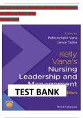 Test Bank Nursing leadership management 3rd edition by patricia kelly 
