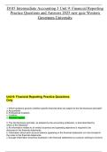 D105 Intermediate Accounting 3 Unit 9&colon; Financial Reporting Practice Questions and Answers 2025 new quiz Western Governors University