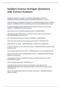 builders license michigan Questions with Correct Answers
