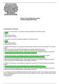 D105 Intermediate Accounting 3 Unit 5 Accounting for Leases 102 Practice Questions and Answers 2025 new update unit content Quiz Western Governors University
