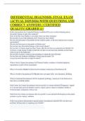 DIFFERENTIAL DIAGNOSIS&colon; FINAL EXAM &lpar;ACTUAL 2025&sol;2026&rpar; WITH QUESTIONS AND CORRECT ANSWERS &vert; CERTIFIED QUALITY&vert; GRADED A&plus;