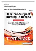 Test Bank &ndash; Medical-Surgical Nursing in Canada 4th Edition &vert; Lewis&comma; Heitkemper & Bucher &vert; NCLEX & Exam Prep Latest 2025
