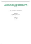 WGU D187 Task 2 D187&colon; Analyzing Individual Learning Differences and Strategies with Complete Solutions &vert; 2025 Update