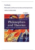Test Bank For Philosophies and Theories for Advanced Nursing Practice 4th Edition&comma; by  Janie B&period; Butts &period; All Chapters 1-26&vert; Latest 2025