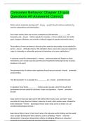Consumer Behavior Chapter 10 quiz Questions All Answered Correct&period;