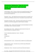 Consumer Behavior Test &num;1 Ch 1-5 Study Guide Exam with Correct Answers&period;