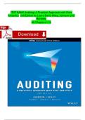 Auditing&colon; A Practical Approach with Data Analytics 2nd Edition by Laura Davis Wiley&comma; Johnson and Moroney -All Chapters 1-16 &vert; TEST BANK