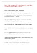WGU C165 Integrated Physical Science Exam 238 Questions with Verified Answers&comma;100&percnt;CORRECT