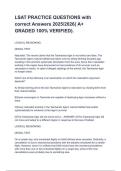 LSAT PRACTICE QUESTIONS with correct Answers 2025&sol;2026&lpar; A&plus; GRADED 100&percnt; VERIFIED&rpar;&period;