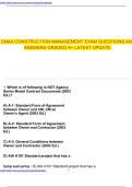 CMAA CONSTRUCTION MANAGEMENT EXAM QUESTIONS AND ANSWERS GRADED A&plus; LATEST UPDATE&period;