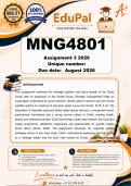 MNG4801 Assignment 3 &lpar;COMPLETE ANSWERS&rpar; 2026 - DUE August 2026