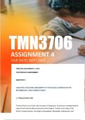 TMN3706 Assignment 4 Semester 2 2025 - Due September 2025