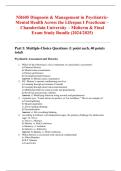 NR605 Diagnosis & Management in Psychiatric-Mental Health Across the Lifespan I Practicum &ndash; Chamberlain University &ndash; Midterm & Final Exam Study Bundle &lpar;2024&sol;2025&rpar;
