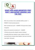 Midwifery Exam Prep 2025 &ndash; Heart & Hands Part 1 &vert; 130&plus; Verified Q&A &vert; Labor Stages&comma; Fetal Positions&comma; Prenatal Assessment&comma; Pelvic Types&comma; EDD&comma; Birth Skills