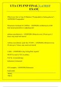 UTA CP2 FNP FINAL EXAM QUESTIONS AND ANSWERS 2025
