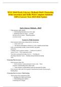 WGU D669 Early Literacy Methods D669&colon; Promoting Print Awareness and Skills With Complete Solutions 100&percnt; Correct &vert; New 2025-2026 Update