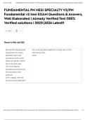 FUNDAMENTAL PN HESI SPECIALTY V2&sol;PN Fundamental v2 hesi EXAM Questions & Answers&comma; Well Elaborated &vert; Already Verified Test &vert;100&percnt; Verified solutions &vert; 20252026 Latest&excl;&excl;