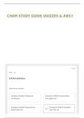 CHAM STUDY GUIDE QUIZZES & ANS&excl;&excl;