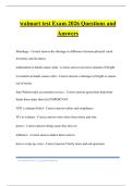 walmart test Exam 2026 Questions and Answers