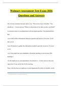 Walmart Assessment Test Exam 2026 Questions and Answers