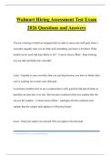 Walmart Hiring Assessment Test Exam 2026 Questions and Answers