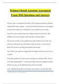 Walmart Retail Associate Assessment Exam 2026 Questions and Answers