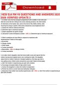 HESI Exit RN V6 QUESTIONS AND ANSWERS 2025 2026 VERIFIED UPDATE
