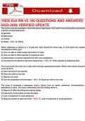 HESI Exit RN V5 160 QUESTIONS AND ANSWERS  2025-2026 VERIFIED UPDATE