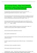 NY License Exam - New York General Insurance Laws Final Exam Questions Fully Solved 20252026 Edition&period;