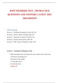 BMW MEMBERS TEST &colon; 100 PRACTICE QUESTIONS AND ANSWERS  LATEST  2025-2026 EDITION