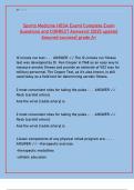 Sports Medicine HOSA Exam 2025 &vert; Complete Questions & Verified Answers &vert; Grade A&plus; Prep&comma;