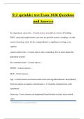 S12 sprinkler test Exam 2026 Questions and Answers