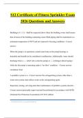 S12 Certificate of Fitness Sprinkler Exam 2026 Questions and Answers