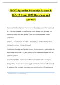 FDNY Sprinkler Standpipe System S- 12&sol;S-13 Exam 2026 Questions and Answers