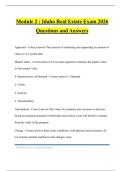 Module 2 &colon; Idaho Real Estate Exam 2026 Questions and Answers