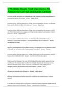 NYS State Board Test Questions All Answered Correct 20252026 Edition&period;