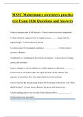 MSSC Maintenance awareness practice test Exam 2026 Questions and Answers