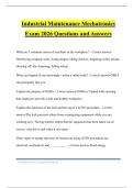 Industrial Maintenance Mechatronics Exam 2026 Questions and Answers